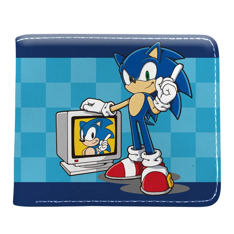 Sonic The Hedgehog Men's Blue Bifold Wallet - PU & Nylon, Card Slots, ID Holder - View #3