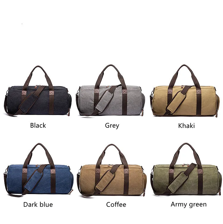 Canvas Roller Duffle Bag Different Colors Travel Overnight Carry On ...