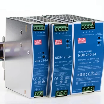 NDR Series Switching Supply Din Rail 200W  Taiwan Mingwei  50W/300W/360W/400W 5A/6A for LED NDR-480-24
