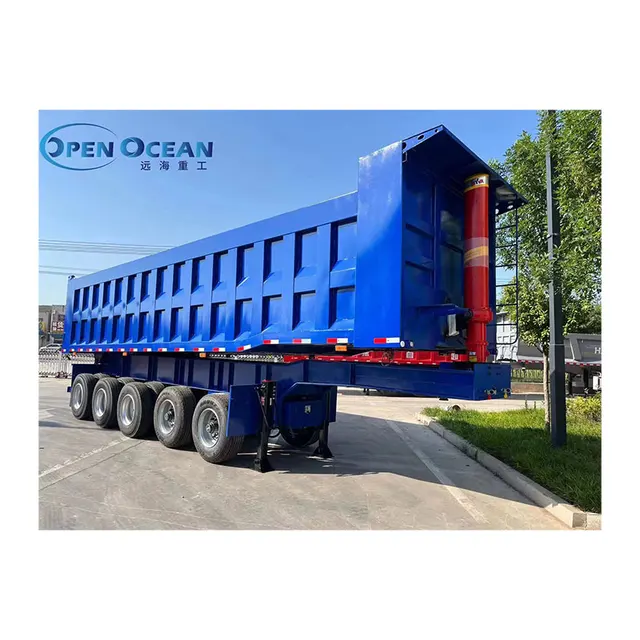 China factory manufacturing 3-axle 45cbm 40 50 60 ton rear dump truck Dump truck semi truck trailer for sale