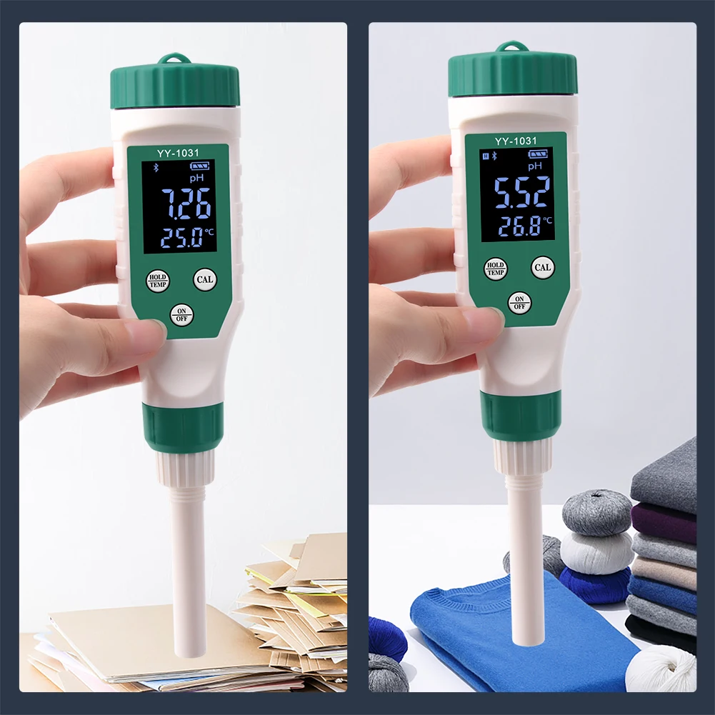 Backlit Lcd Display Bluetooth Ph Meter With Atc High Accuracy Ph Tester