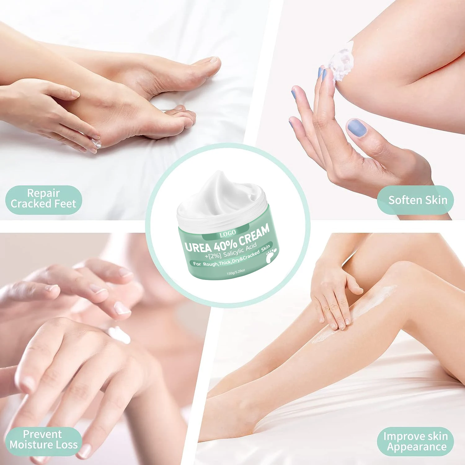 OEM Hand Foot Care Moisturizing Nourishing Removal Callus Peel Crack 2% Salicylic Acid Urea 40%  Cream