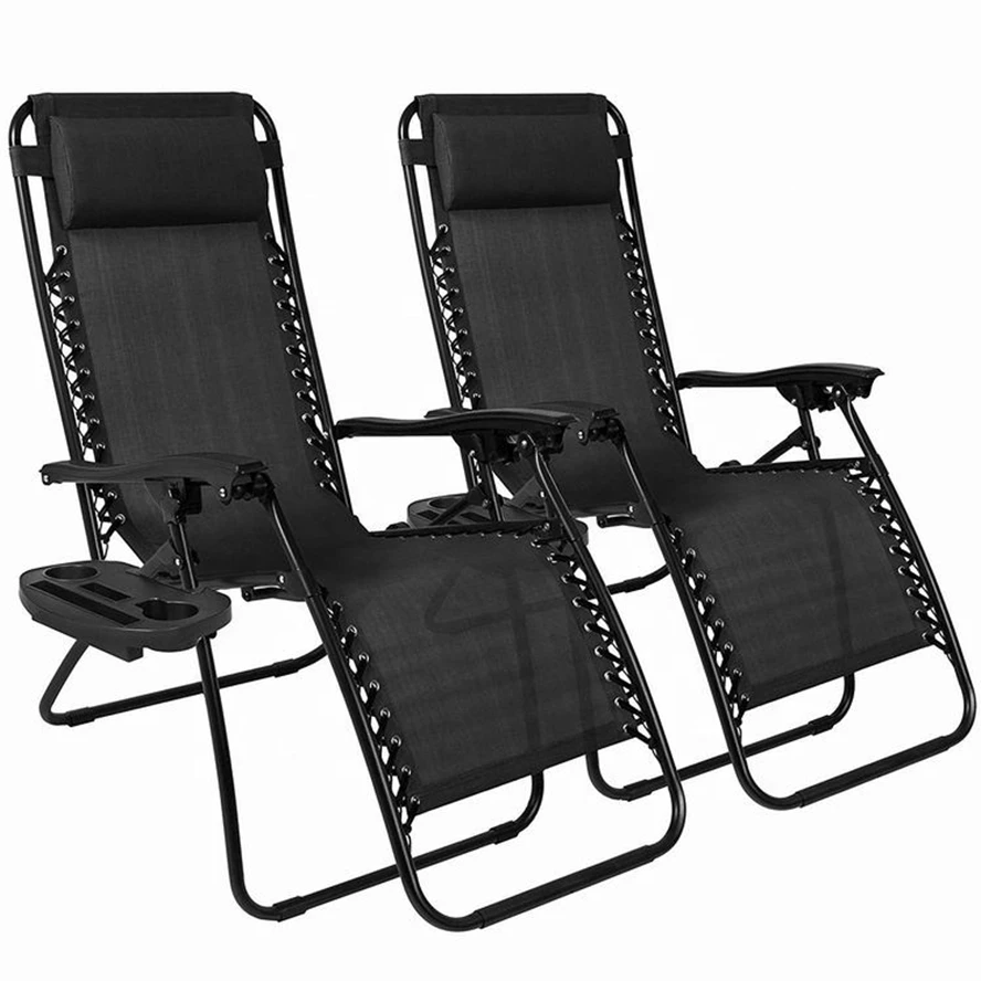 beach lounge chair with cup holder