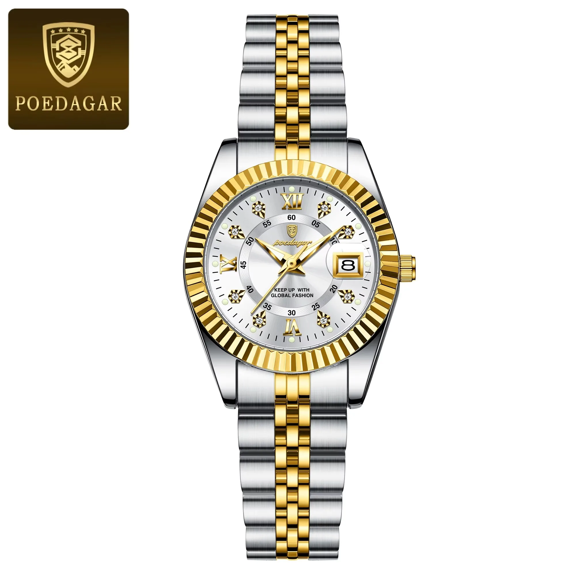 POEDAGAR 780 Elegant Women's Watch Waterproof Night Light Date Exquisite Woman's Watch S aperçu 8