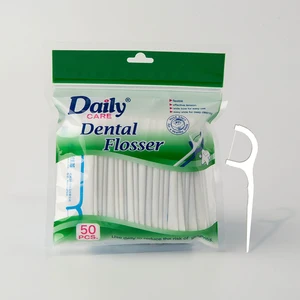Daily Care Oral Hygiene Protect Two Uses Dental Flosser Personal Use Disposable Plastic Dental Flosser Multi-fuctional