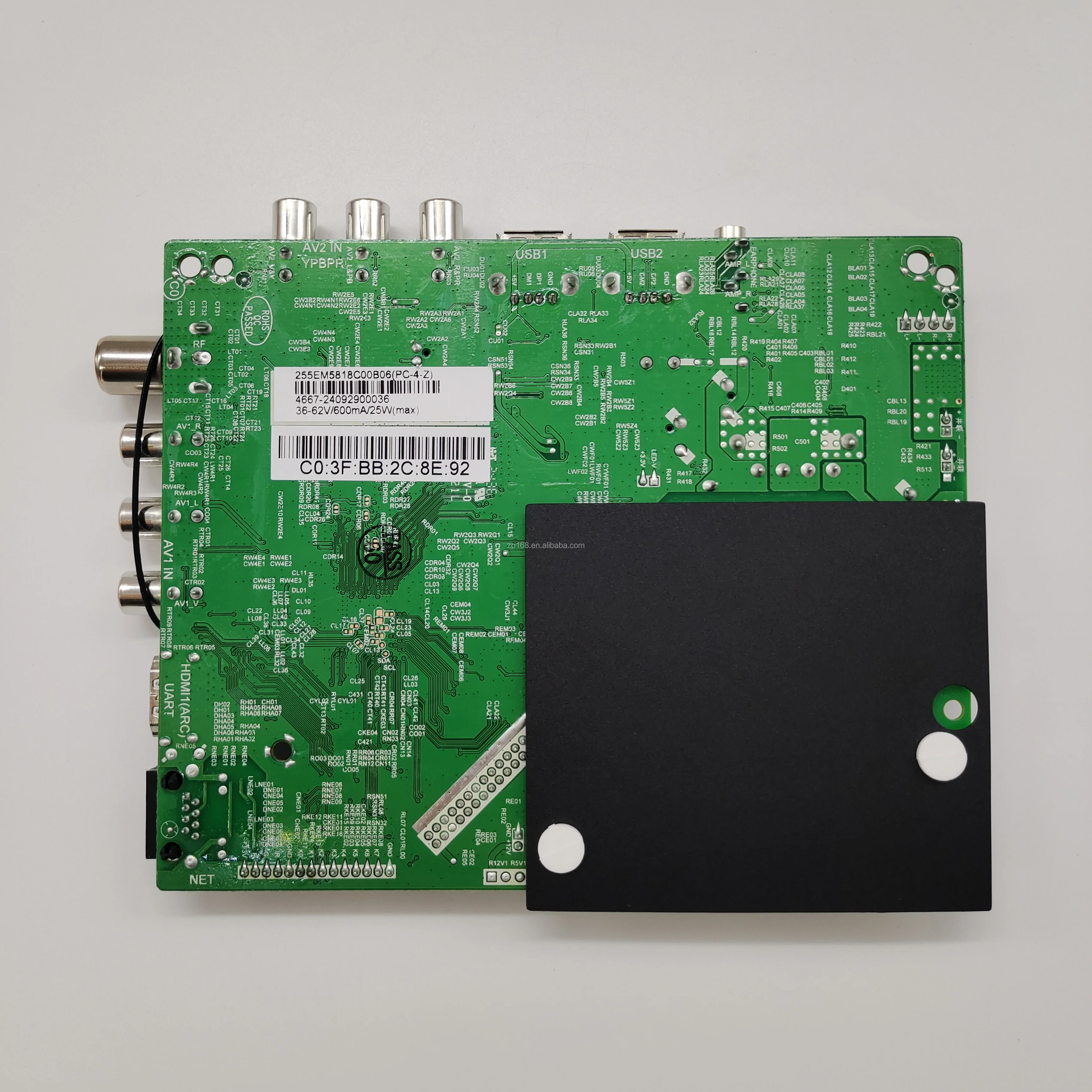 Smart LED TV Motherboard ZP.255E.818R02 - 25W Power, Android 12