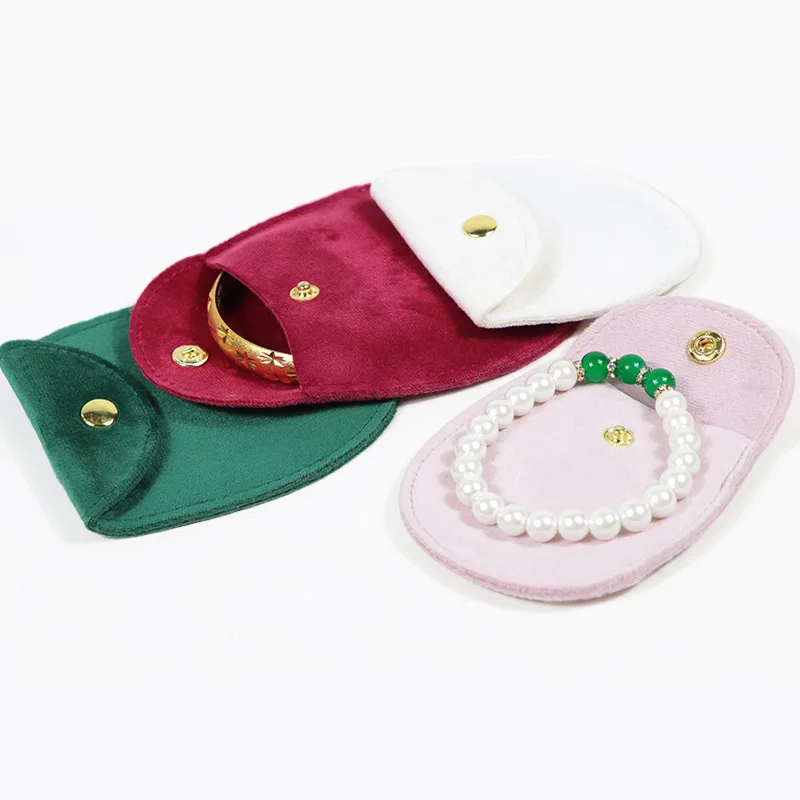 product velvet bag jewelry storage earrings rings pendant bracelet necklace packaging portable snap button pouch-1