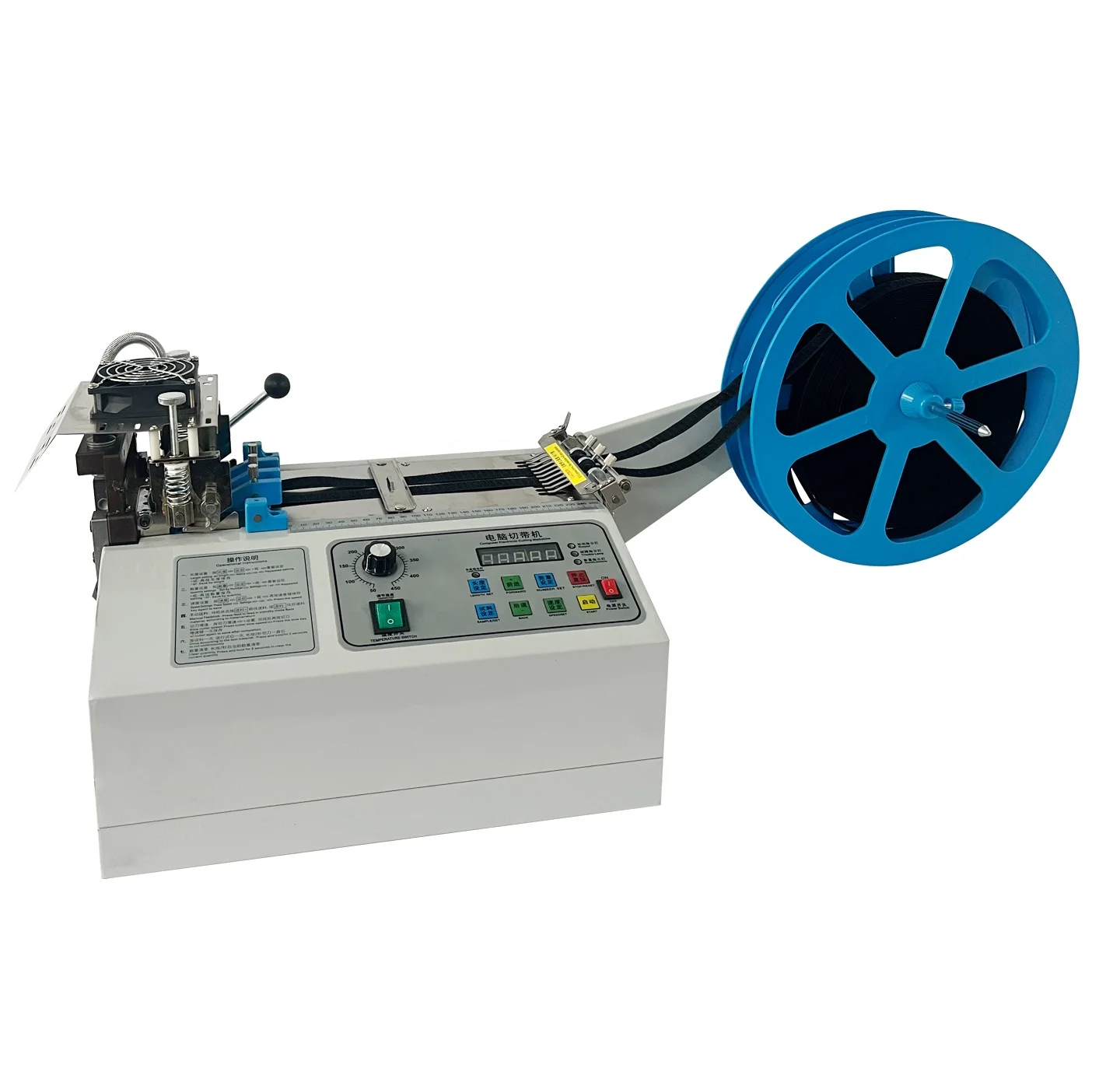 Stain Aluminum Suppliers Folding Flat Cable Fabric Hot Cut Ultrasonic Lanyard Resien Cut Yellow Ribbon Tape Cutting Machine