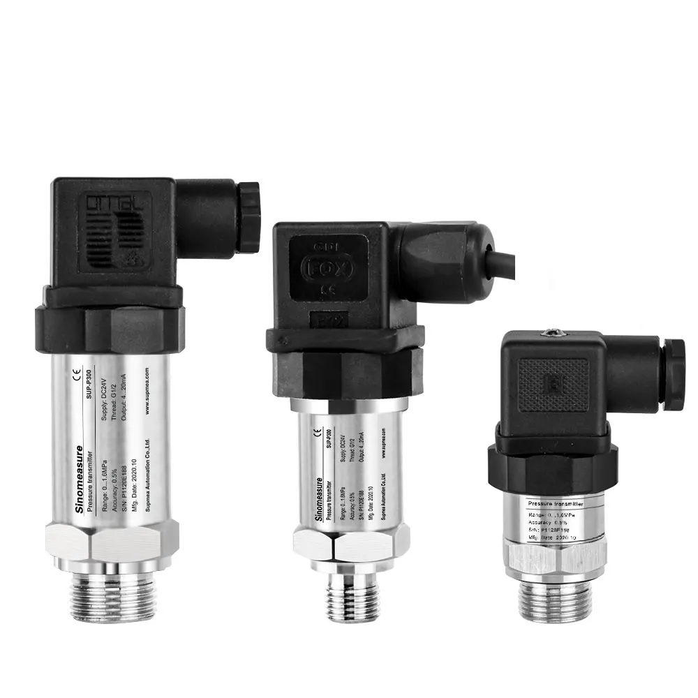 24V DC 0-3bar Silicon Pressure Transmitter 4-20mA Output Pressure Transducer Sender for Water Gas Oil 