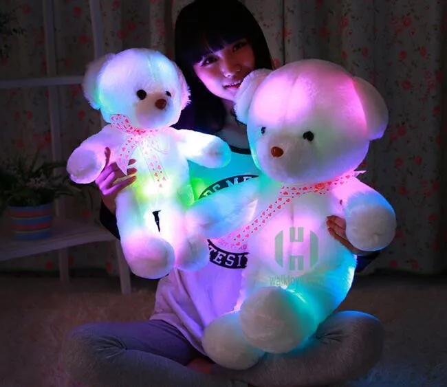 
Новый дизайн! 35 см светодиодный Мишка для подарок на день Святого Валентина, животная плюшевая игрушка с высоким качеством 