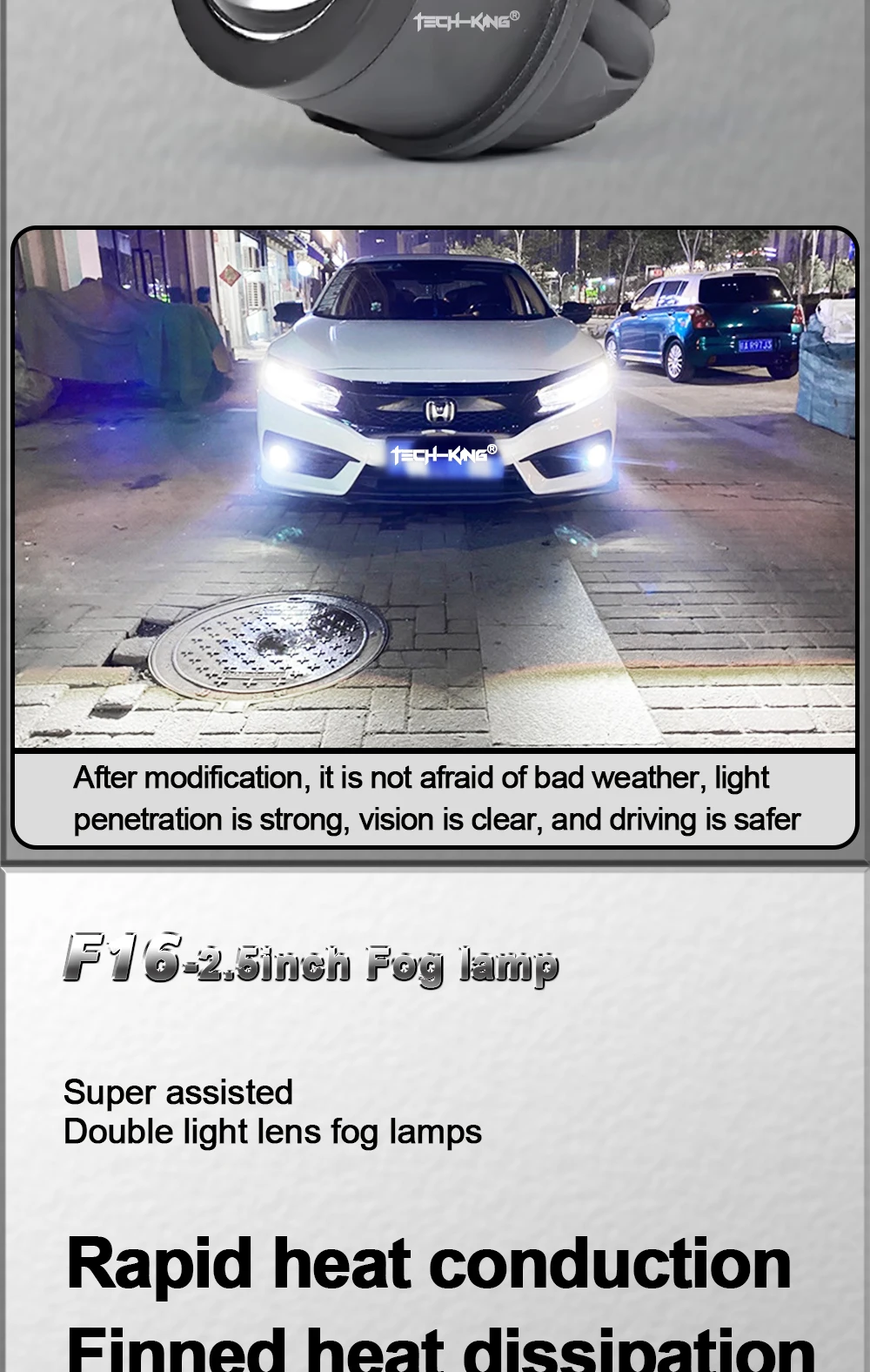 2.5 Inch Lens Led Fog Lamp 45W Led Headlight for Car H4 H7 H11 9005 9006 Led Headlight Bulb Led Projector Lamp 12V Universal