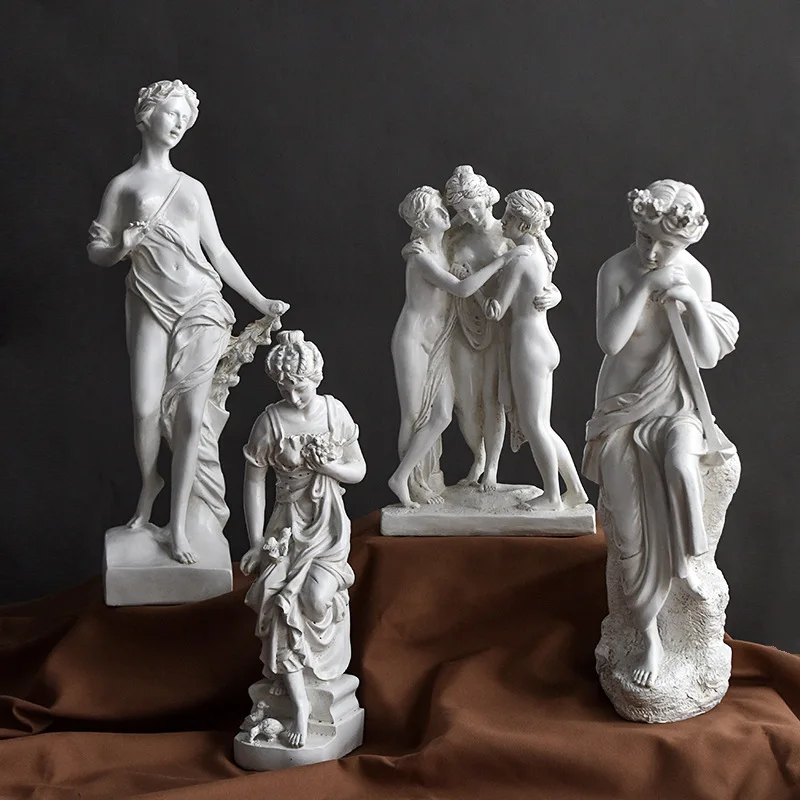 Nordic Mythological Figure Three Goddess Artwork Sculpture Home Furnishing Sample Room Decoration