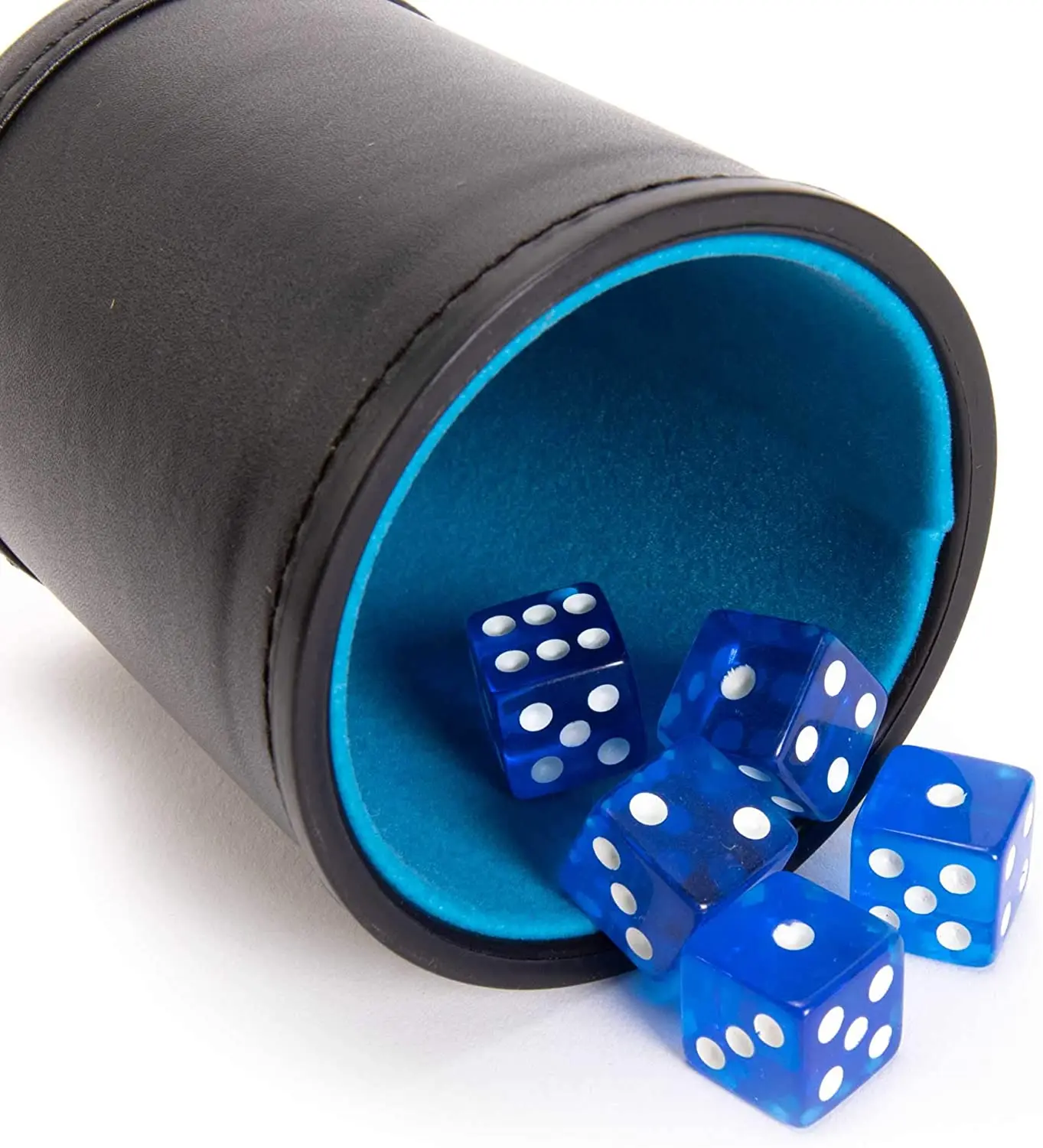 Folding Hexagon Pu Custom Roll Leather Dice Stacking Cups Set Buy