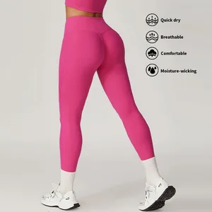 Women's High Waist Quick Dry Yoga Leggings Plus Size Spandex/Nylon Ankle-Length Four-Way Stretch Breathable Gym Pants