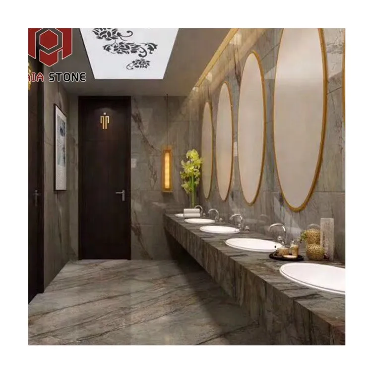 フィレンツェクラシックグレーマーブル仕上げ 壁パネル クラッディング 床タイル価格 マーブル装飾部品 外装パネル マーブル