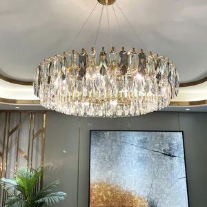 Custom Post Modern Luxury Iron Crystal Chandelier Creative Indoor Decor for Hotels Villas Living and Dining Rooms or Halls