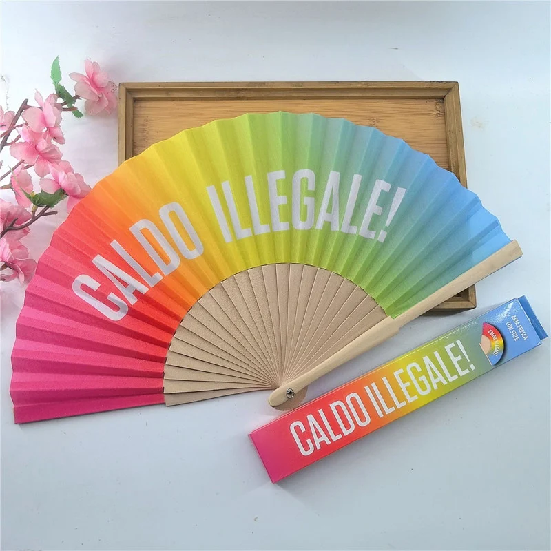 Wholesale Personalized Handheld Portable Foldable Custom Wooden Spanish Folding Hand Fan