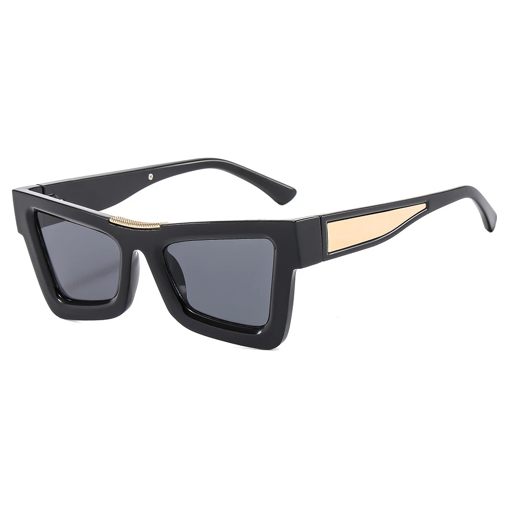 ?New Black Cat Eye Sunglasses Retro 90s Nude Trendy Chunky UV400 Shades Accessories | New Yellow Cat Eye Sunglasses Retro 9s Nude  main image 4