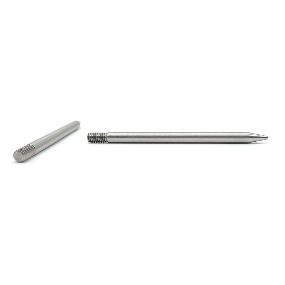 M2 M3 M4 M5 M6 Custom Made Stainless Steel Brass Aluminium Threaded Conical Dowel Pin Shaft Pin