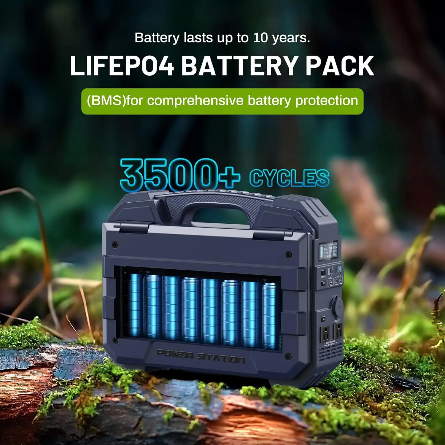 1600W Solar Power Generator Blue Power Station With Built in Solar ...