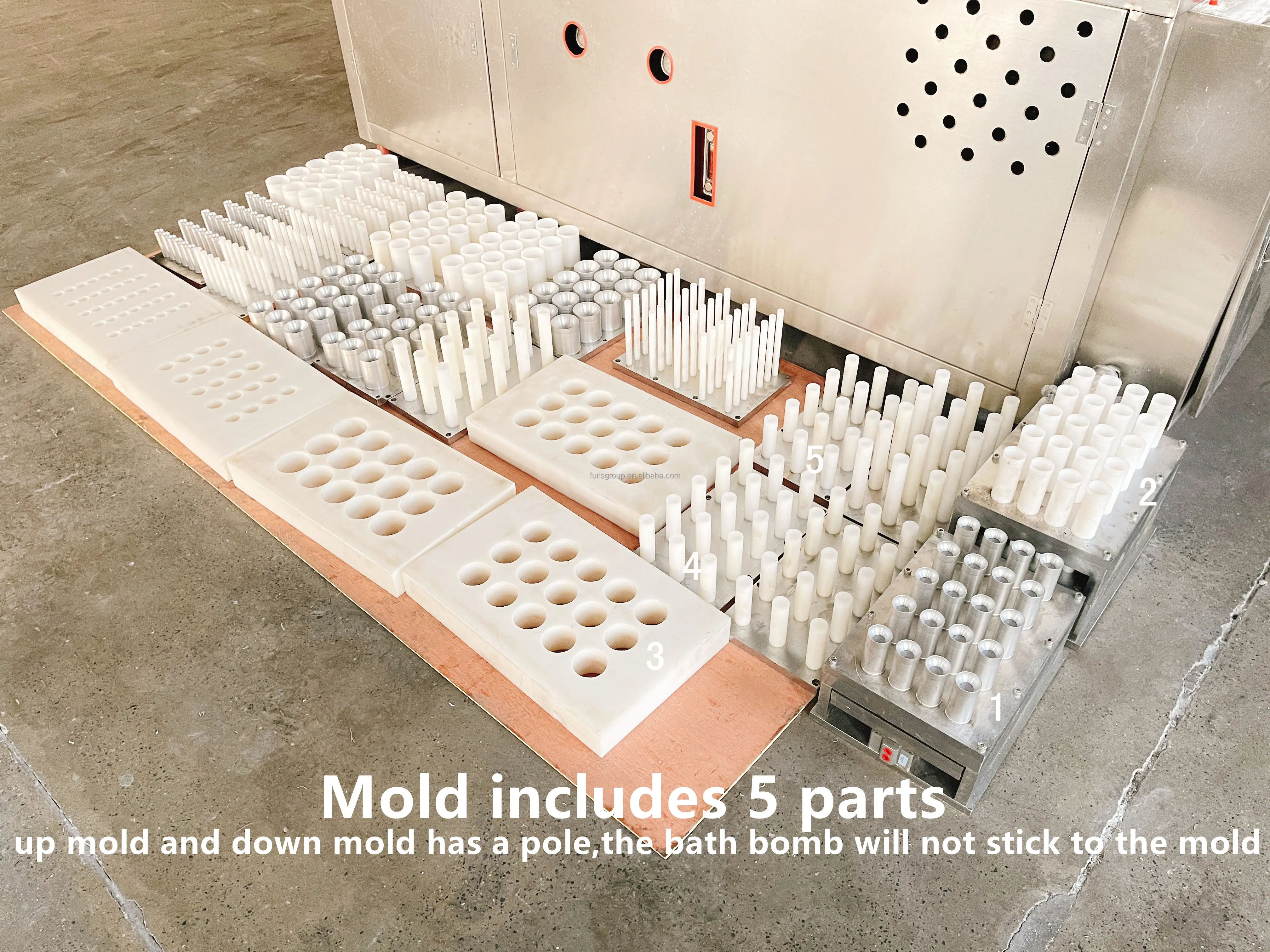 Manual Bath Bomb Press Machine With 4 Molds Alu/ Pom Material Molds For