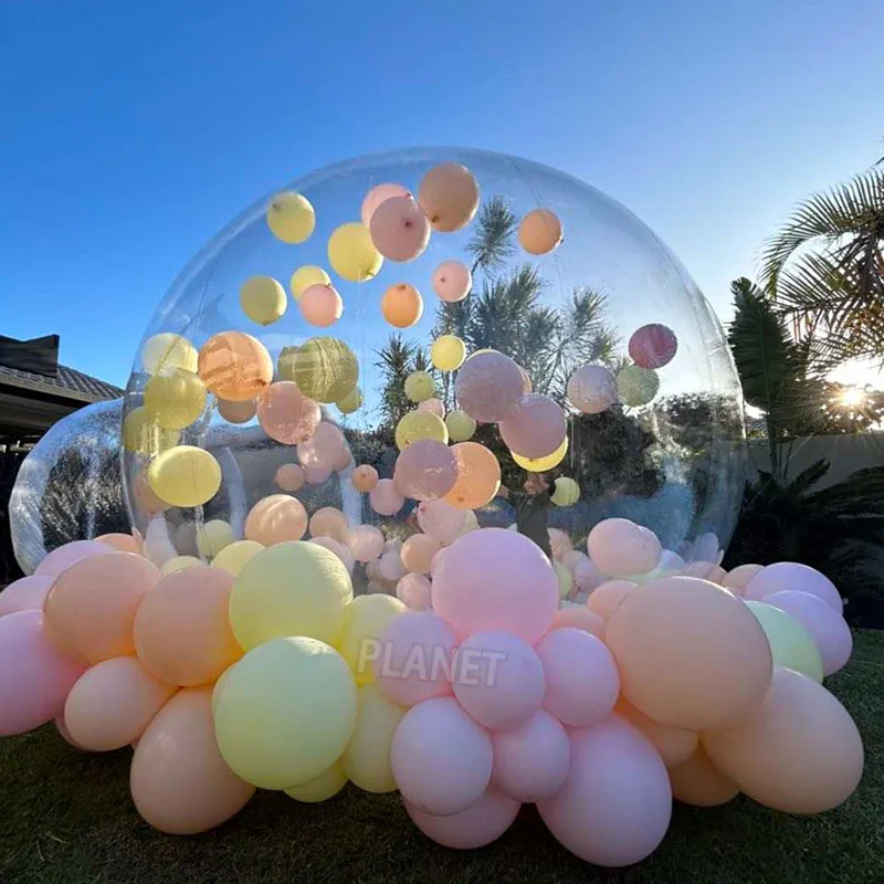 Portable Outdoor Bubble Tent Transparent Bubble Dome House Inflatable Bubble Camping Tent House With Tunnel