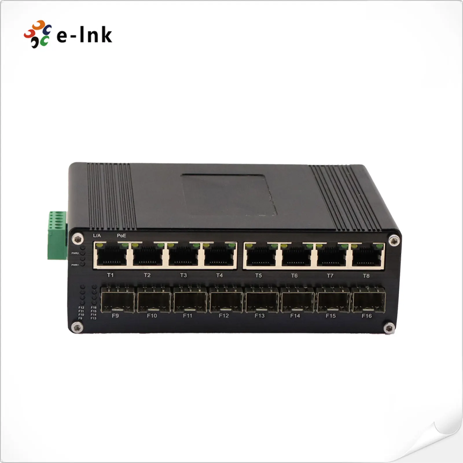 Industrial 8 Port Gigabit Managed Ethernet Switch 8 X SFP 8 X GE PoE Network Switch Layer 2+ Managed