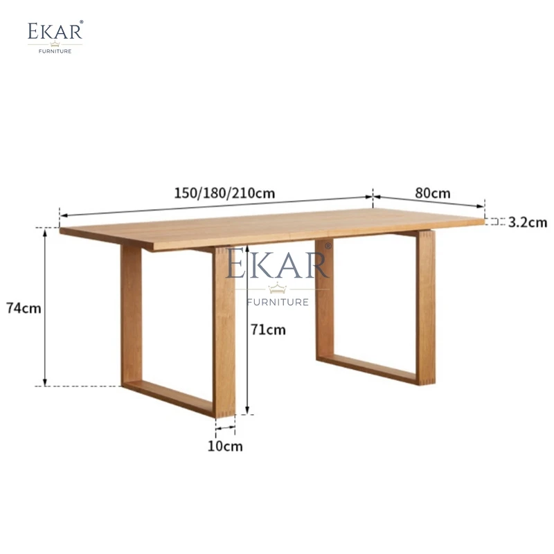 product new design ekar solid wood slate rectangular dining table kitchen dining table set 4 chairs-68