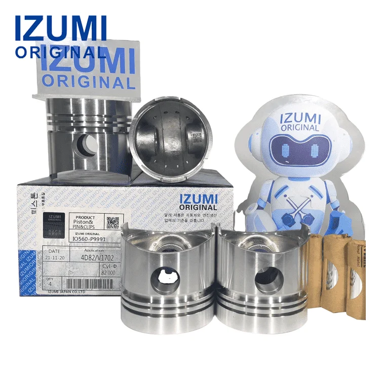 IZUMI ORIGINAL 4D82 129402-22080 Piston Kit for Komatsu Engine Replacement Spare Parts