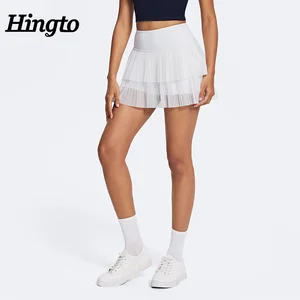Manufacturers Women Tennis Golf Skirts With Shorts Lightweight Double Layer Mesh Tennis Skirts for Women Pleated Sports Skirt