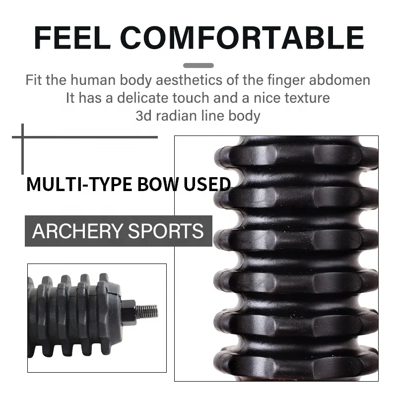 SPG Archery Compound Bow Stabilizer Short Rubber Hunting Training Practice Recurve Bows Risers Vibration Dampener Adapter
