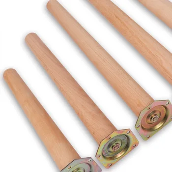 Wood Legs New Modern Bedside Shaped Slab Custom Oak Tapered Solid Round Side Dining Coffee Wood Legs for Table Furniture Sale