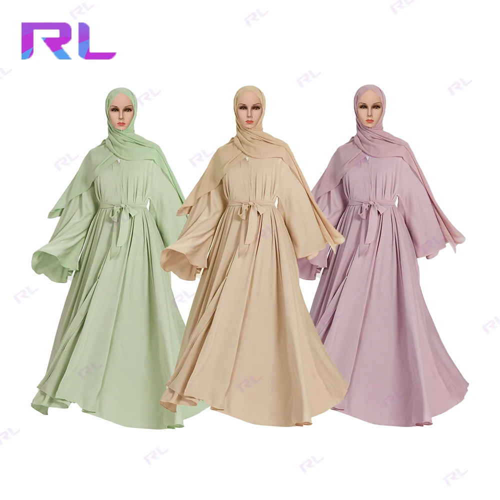 Designer Silk Abaya Dress - Elegant Modest Dress with Crystal Embroidery