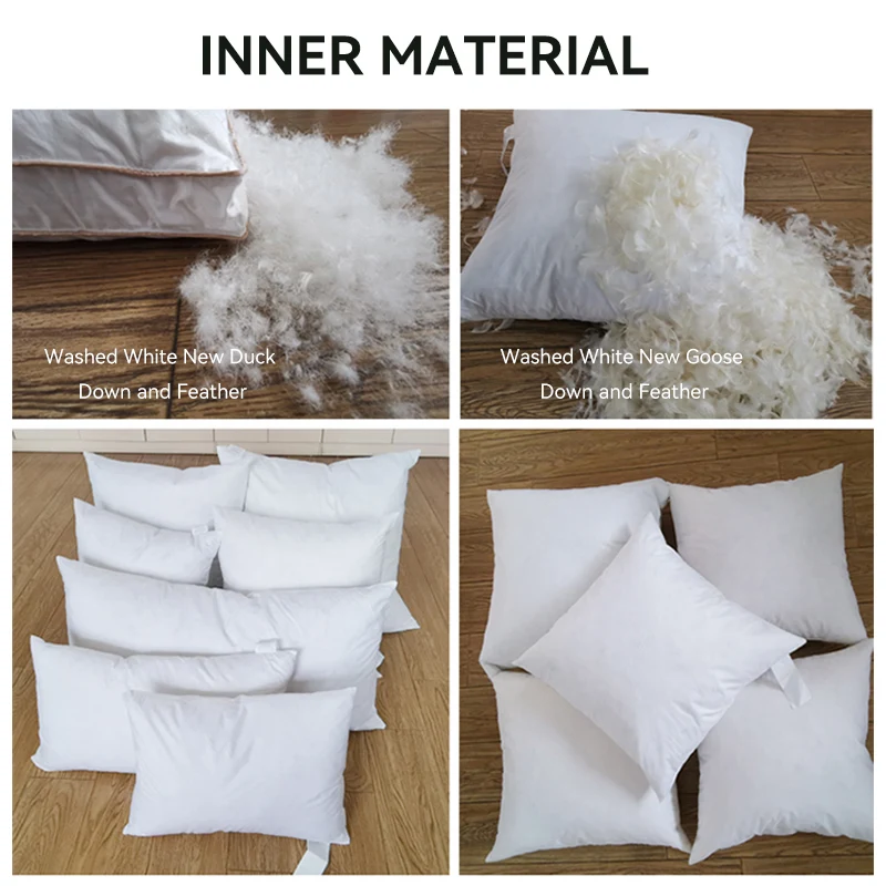 Custom Pillow Manufacturer Cotton Fabric Sleeping Deep White Goose