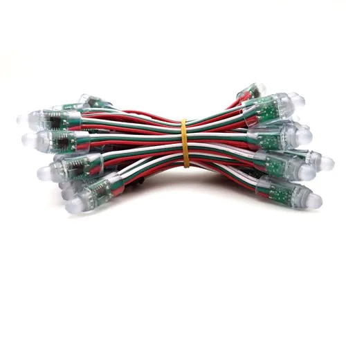 GS8208 12V LED Pixel Light 12mm Digital RGB LED with WS2811 IP68 Rated PVC Body for Landscape Application