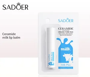 Private Label Lip Care Lip Balm Anti Cracking Exfoliation Moisturizing Nourishing Organic Natural Ceramide Milk Lip Balm