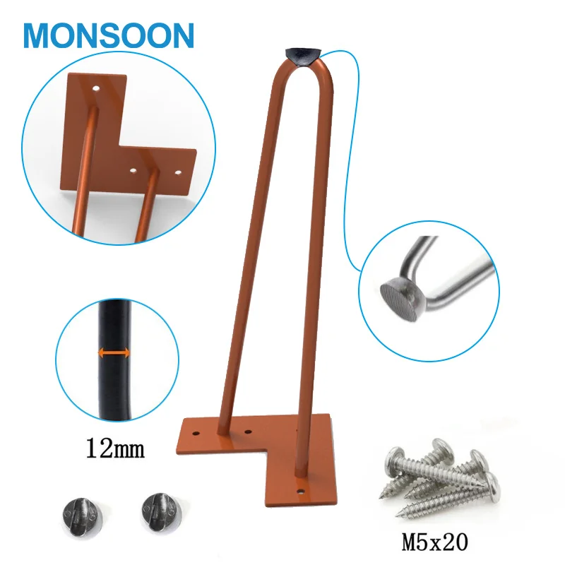 Ms01 New Design Furniture Legs Table Base Hairpin Legs Wholesale Colorful Metal Hairpin Table