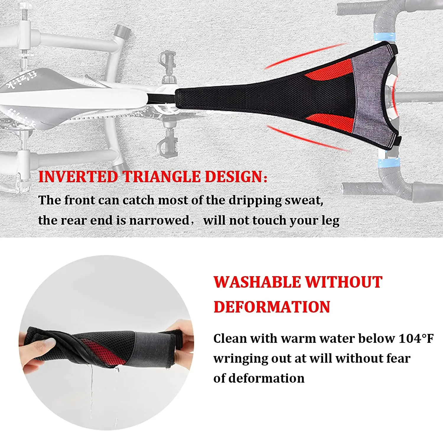 Protège-Sueur Vélo Avec Sac Téléphone - Filet Anti-Transpiration Pour Entraînement Indoor, Protection Cadre