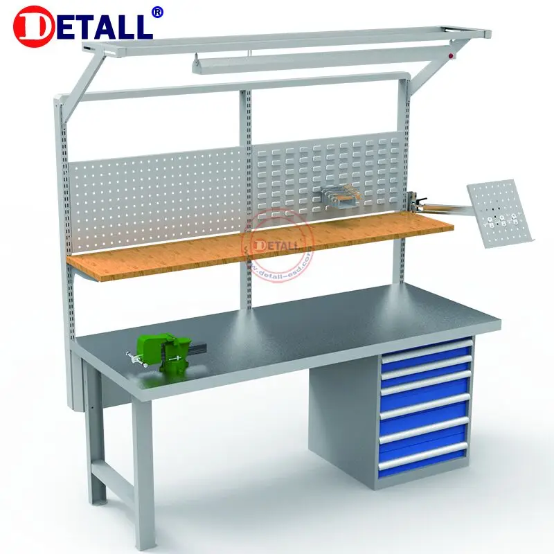 Workbench Workshop Durable Steel Worktable Industrial Heavy Duty Work Bench
