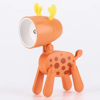 Mini Cute Adorable Christmas Deer Night Lights Cartoon Animal Led Student Personalised Baby Lamp Beside Desk For Kid