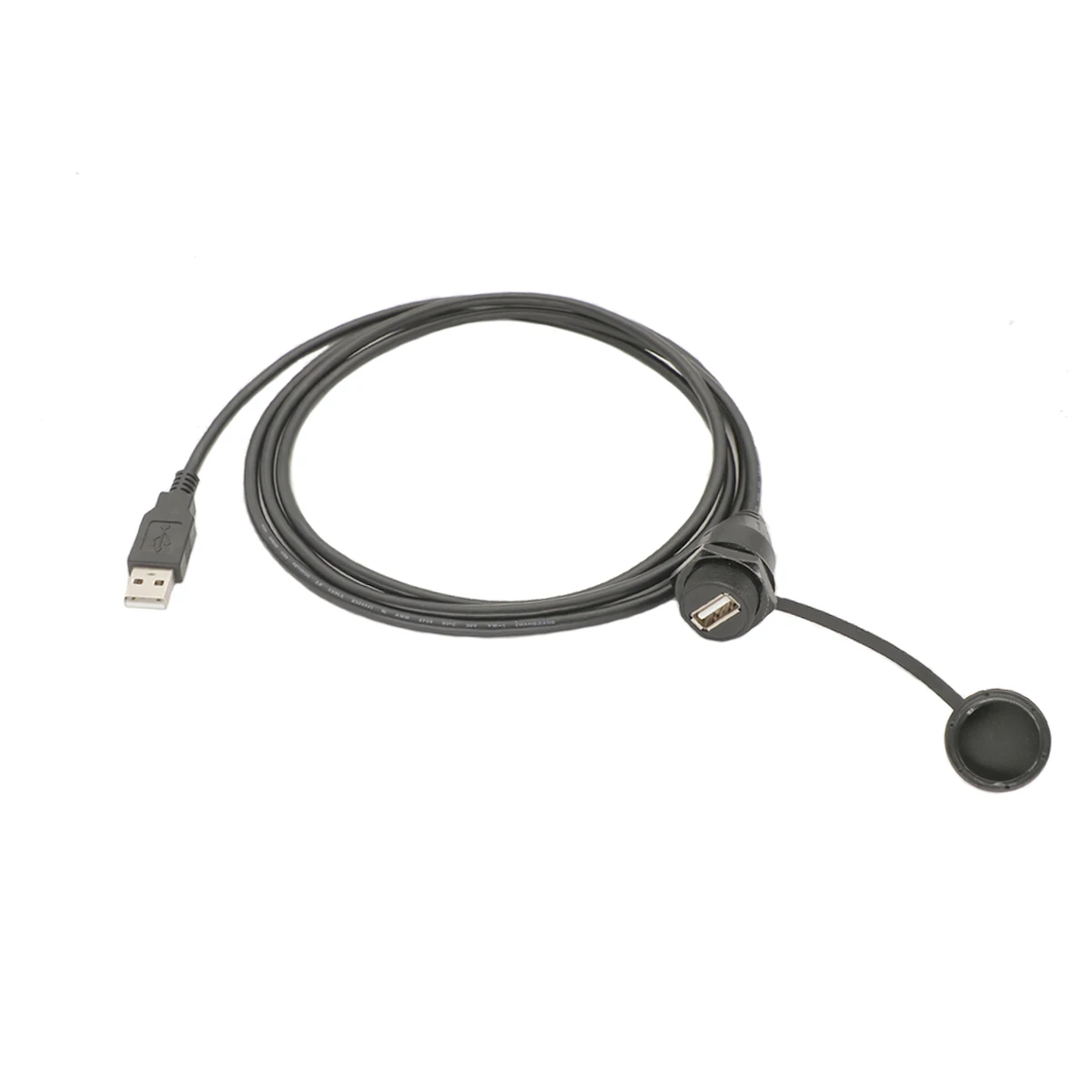 IP67 Panel Mount USB Male to Female Extension Cable