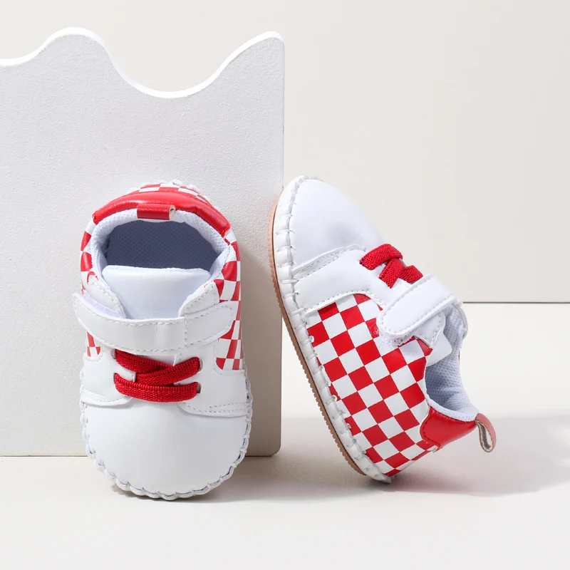 2024 High Quality Anti-slip Hook&loop Soft TPR Outsole Unisex Handmade Baby Toddler Sport Shoes Boys and Girls Casual Shoes manufacture