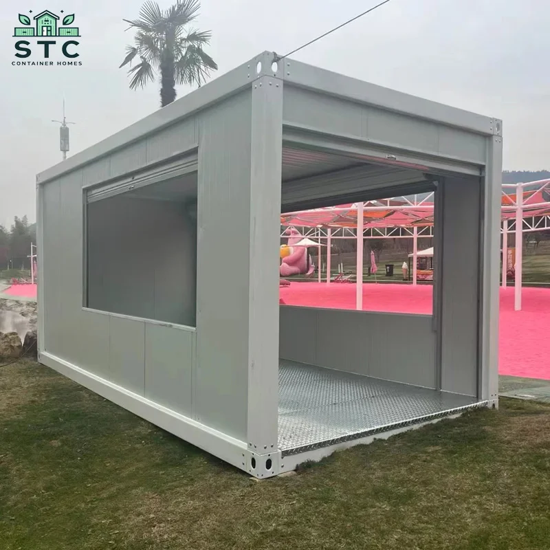 20 40 Foot Detachable Prefabricated Office Container Homes Movable Prefab Container Flat Pack House with Garage