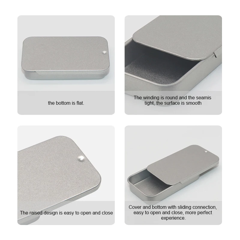 Низкий минимальный заказ, высокое качество, оптовая продажа, маленькая жестяная коробка, квадратная жестяная банка для конфет, металлическая жестяная коробка dongguan