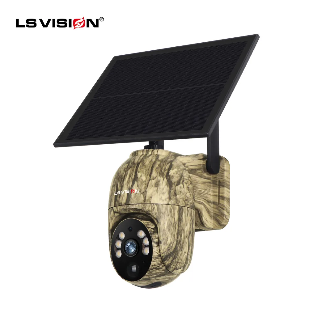 LS VISION 2024 New 4G Ubox Exclusive Look Hunting Solar Cameras Outdoor Battery CCTV with Movement Tracking Alarm