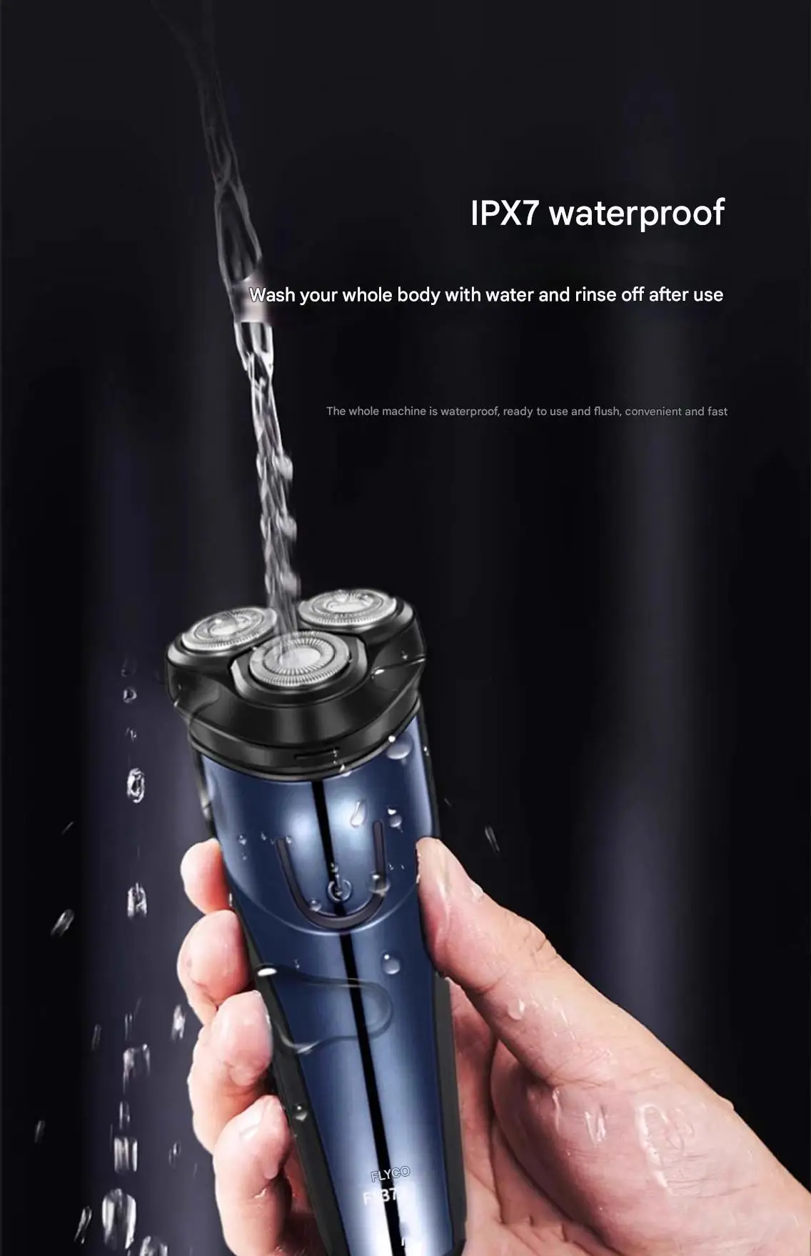 Wholesale Flyco FS373 Rotary Shaver - Bulk Order with Custom Logo Business Travel Gift Choice Smart Anti-pinch Home Use
