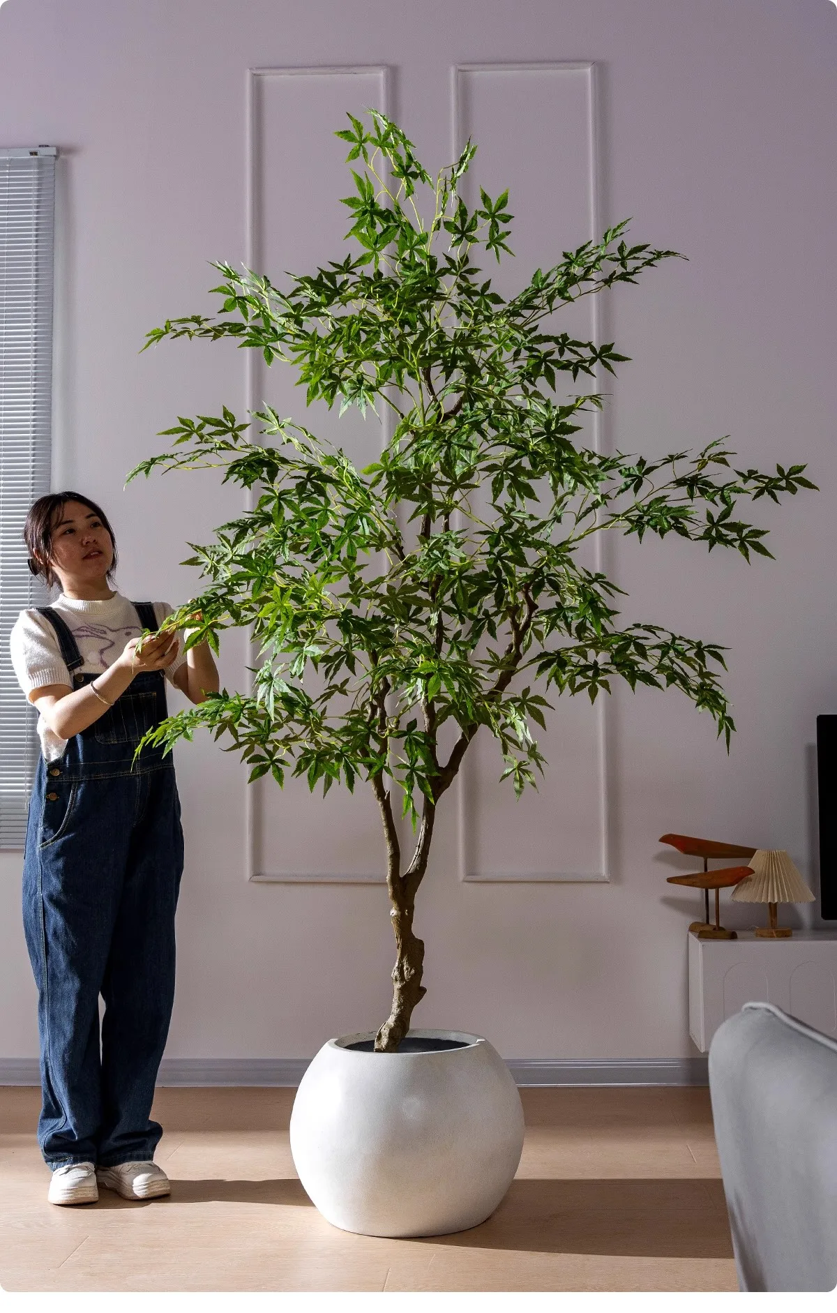 Large Artificial Plants for Indoor Artificial Trees for Outdoor Simulation Plants With Pot Red Faked Tree Bonsai Decoration supplier