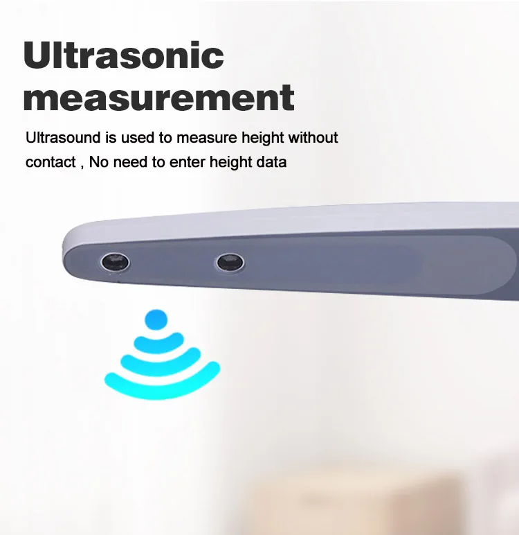 200kg Ultrasonic Bmi Body Height Measure Electronic Weight Fat Scale ...