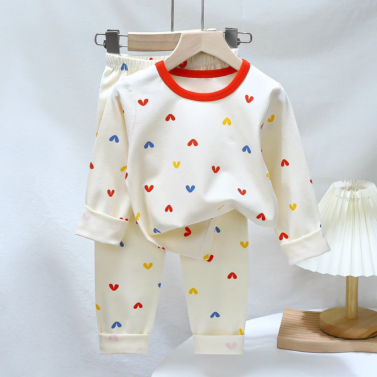 Gz Stock Children's Clothing Wholesale Girls Cotton Pajamas Thick Long