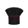 Chapeau haut rond noir bordé de rouge